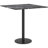 Stolna ploča crna 40 x 40 cm 6 mm staklena s mramornim uzorkom | shoptok.hr