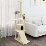 vidaXL Penjalica za mačke sa stupovima za grebanje krem 155 cm | shoptok.hr