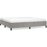  Posteljni okvir svetlo siv 200x200 cm žamet, (20724919) | Shoptok.si