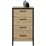 Mömax komoda kirikus, črna, barva hrasta | Shoptok.si