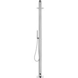  Vrtni tuš z rjavim podstavkom 230 cm nerjaveče jeklo, (21416168) | Shoptok.si