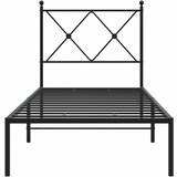  Metalni okvir za krevet s uzglavljem crni 80x200 cm | shoptok.hr