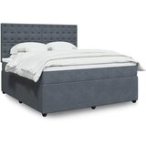 Krevet s oprugama i madracem tamnosivi 180x200 cm baršunasti | shoptok.hr