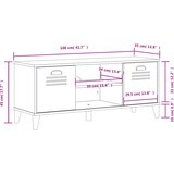 Klupa za cipele VIKEN antracit siva 106 x 35 x 45 cm drvena | shoptok.hr