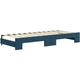  Dnevni krevet na razvlačenje plavi 80 x 200 cm baršunasti | shoptok.hr