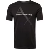 Armani Exchange Majica crna / bijela
