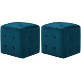  Nočne omarice 2 kosa modre 30x30x30 cm žametno blago | Shoptok.si