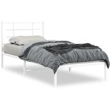  Metalni okvir za krevet s uzglavljem bijeli 90 x 190 cm | shoptok.hr