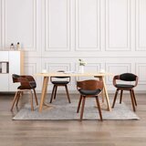  Jedilni stoli 4 kosi ukrivljen les in umetno usnje, (20812446) | Shoptok.si