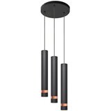  LED luster na sajli TUBA 3xGU10/4,8W/230V crna/bakarna | Eponuda.com