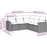 vidaXL 5-dijelna vrtna garnitura od poliratana s jastucima crna | shoptok.hr