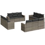  12-dijelni set vrtnih sofa od poliratana s jastucima sivi | shoptok.hr