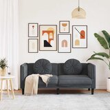  Dvosjed s jastucima tamnosivi baršun | shoptok.hr