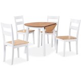 In Jedilna garnitura 5 delna MDF in kavčukovec bela | Shoptok.si