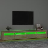 TV ormarić s LED svjetlima boja hrasta sonome 240x35x40 cm | shoptok.hr