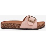 Boto Women's sandals with buckle on cork platform pink Zavira | Shoptok.si