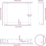  Noge za klub stolić U-oblik 2 kom Prirodni čelik 30 x (30-31) cm Čelik - Prirodna 30 x (30-31) cm 2 1 | shoptok.hr