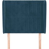  Uzglavlje s ušima tamnoplavo 93x23x118/128 cm baršunasto | Eponuda.ba