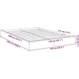 vidaXL Okvir kreveta siva boja betona 140x200 cm od konstruiranog drva | shoptok.hr