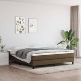 vidaXL Box spring posteljni okvir temno rjav 180x200 cm blago Cene