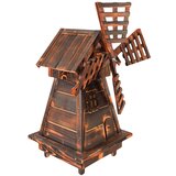  Drvena vrtna vjetrenjača, rotirajuća, ukrasna tamna 90 cm | shoptok.hr