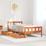 vidaXL Okvir kreveta bez madraca voštano smeđi 75 x 190 cm od borovine | shoptok.hr
