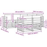  Sekcijska garnitura s jastukom 7 pcs Bijela i krem | shoptok.hr