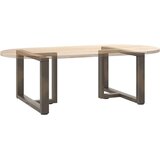  Noge za stolić T-oblika 2 kom prirodni čelik 60x25x(42-43)cm | shoptok.hr