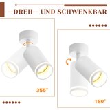 Nettlife Bela stropna svetilka 1 žarnica moderna GU10 nastavljiva notranja kovinska, (22116663) | Shoptok.si