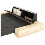 Karup Design Crna/antracitno siva sklopiva sofa od samta 244 cm Base – | shoptok.hr