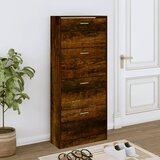 vidaXL Omarica za čevlje dimljen hrast 63x24x147 cm inženirski les Cene