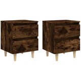 Furnova Nočna omarica z les. nogami 2 kosa dimljeni hrast 40x35x50 cm, (21926311) | Shoptok.si