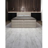 MID.YOU POSTELJA BOXSPRING 160 cm x 200 cm , les, tekstil, leseni material krem barve | Shoptok.si