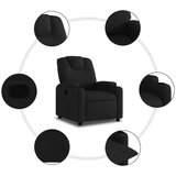 vidaXL Naslanjač črne barve iz blaga | Shoptok.si