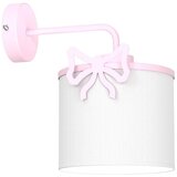  Dečija zidna lampa SWEET 1xE27/15W/230V, bela/roze, sa mašnom | Eponuda.com