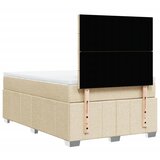  Krevet s oprugama i madracem krem 120 x 200 cm od tkanine | shoptok.hr