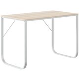  Stol za računalo bijeli i boja hrasta 110x60x73 cm od iverice | shoptok.hr