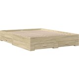  The Living Store Posteljni okvir s predali sonoma hrast 150x200cm inženirski les - Posteljni Okvir, (21500055) | Shoptok.si