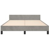  Okvir za krevet s uzglavljem svjetlosivi 140x190 cm baršunasti | shoptok.hr