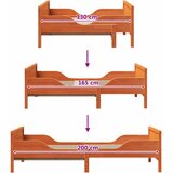  Krevetna konstrukcija Vosak smeđa 80 x 200 cm Konstruirano drvo | shoptok.hr