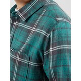 Volcom Srajca 'CADEN PLAID' temno siva / smaragd / off-bela | Shoptok.si