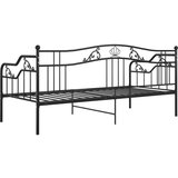  Okvir za krevet na razvlačenje crni metalni 90 x 200 cm | shoptok.hr