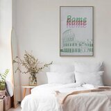  Slika - Rome in Watercolours (1 Part) Vertical 80x120 U prirodnom drvenom okviru | shoptok.hr