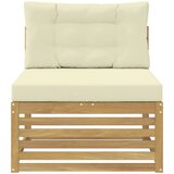  Srednja sofa za van Čvrsto drvo akacije Bijela 83 x 79 x 73 cm Slike