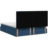  Krevet od pjene s madracem i LED-om Plava 160 x 200 cm Tkanina - Plava 160 x 200 cm Prošiveno gumbima | shoptok.hr