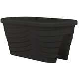 Mareš Balkonsko korito Lucija (Zunanje dimenzije (Do x Š x V): 60 x 29 x 25 cm, Plastika, Črna) | Shoptok.si