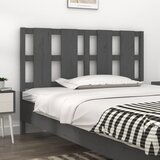 Maison Chic posteljno vzglavje - vzglavna omarica - nočna omarica sivo 145,5x4x100 cm trdna borovina, (21705139) | Shoptok.si