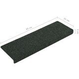  Otirači za stepenice 15 kom prošiveni 65x21x4 cm smeđi | shoptok.hr