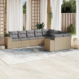  The Living Store Vrtna garnitura 9-delna z blazinami bež poli ratan - Vrtna Sedežna Garniture, (21479204) | Shoptok.si