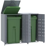  Spremište za 2 kanta za otpad sivo 138x79x117 cm čelično | shoptok.hr